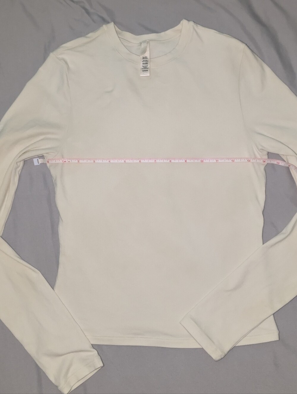 SKIMS Cotton Jersey Long Sleeve T-Shirt Bone Medium - Excellent